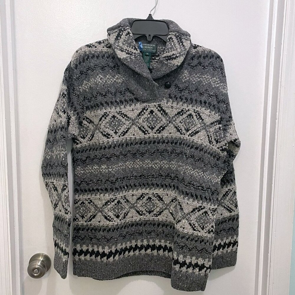 Vintage Ralph Lauren Women's Wool Hand Knit Sweater